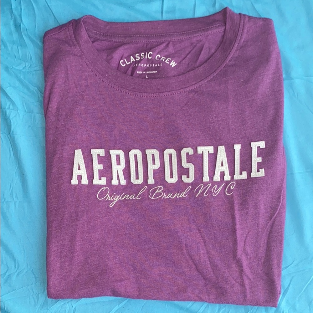 Aeropostale Purple Crew Neck T-Shirt